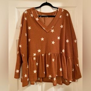 Plus size peplum sweater